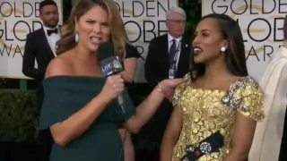 Kerry Washington at Golden Globes Red Carpet