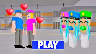 SECRET UPDATE | BABY POLICE FALL IN LOVE WITH BABY POLICE GIRL? SCARY OBBY ROBLOX #roblox #obby