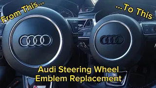 How to Change Emblem on Audi Steering Wheel! (Audi A6 C7)