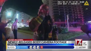 Newly-released body cam footage from Surfside condo collapse