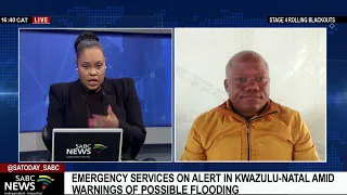 KZN Emergency Services on high alert due to flooding warnings: Sihle Zikalala