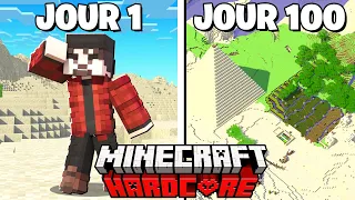 J'ai survécu 100 JOURS dans un DÉSERT INFINI sur MINECRAFT HARDCORE !