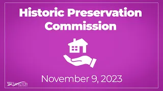 Historic Preservation Commission November 9, 2023