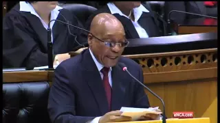 Zuma giggles all the way through Parliament