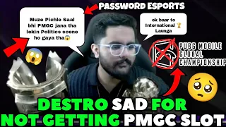 Destro Sad for not getting PMGC slot 🥺💔 2021 PMGC Slot Matter Exposed 😱😳 Passport MVP?🤯