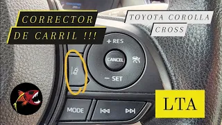 Toyota corolla cross ! como activar o desactivar el corrector de carril o manejo seguro  LTA ✅️✅️✅️