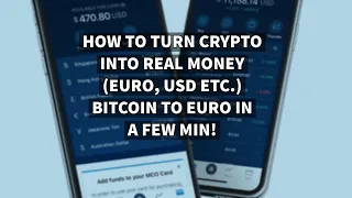 CRYPTO.COM - TURN CRYPTO INTO REAL MONEY (EURO, USD etc.) IN A FEW MIN! BITCOIN TO EURO OR USD!