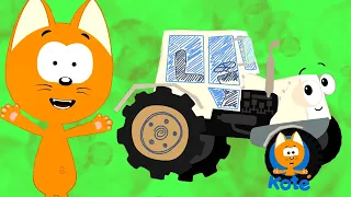 DIFFERENT BABY TRACTORS  -  MEOW MEOW KITTY SONG 😸  - Songs