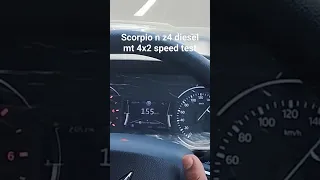 scorpio n z4 diesel mt 4x2 top speed test