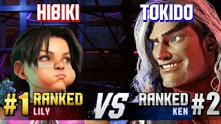 SF6 ▰ HIBIKI (#1 Ranked Lily) vs TOKIDO (#2 Ranked Ken) ▰ High Level Gameplay