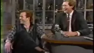 Bruce Willis promoting Moonlighting on Late Show with David Letterman 1985