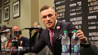 MUST WATCH! Conor McGregor vs Mayweather Sr Fight At Media Presser