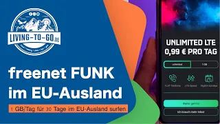 freenet FUNK. Internet ab sofort auch im EU-Ausland. 1 GB pro Tag für 30 Tage im EU-Ausland surfen.