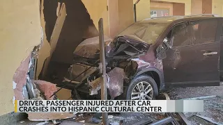 Car crashes into National Hispanic Cultural Center; 2 injured