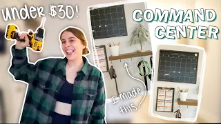 DIY Command Center for UNDER $30! Made From 5 Below & Target! | vlogmas day 16