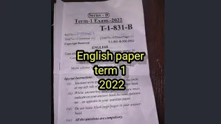 class 12th english paper  of hpboard 2022 first term paper of english series B