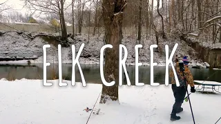 Snow on Elk Creek - 18 Miles to Niagara - PA to NY Fishing - DAY 2