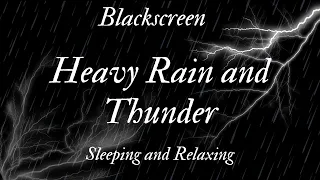 Fall asleep immediately with the sound of thunder and rain - Black Screen Nature Sounds