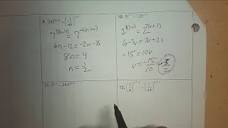 Lesson on Solving Exponential Equations with Common Bases