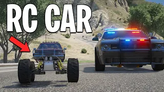 Running From Cops with RC Car in GTA 5 RP