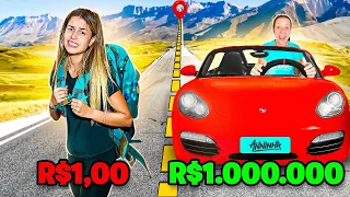 QUEM ATRAVESSAR A CIDADE EM LINHA RETA PRIMEIRO COM R$1 , R$1.000 OU R$10.000 VENCE!!