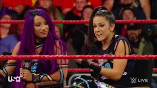 Sasha Banks,Bayley and Alexa Bliss segment (Open form)