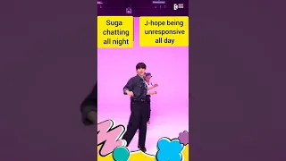 BTS balance game (on a trip... suga chatting all night or J-hope being unresponsive all day)