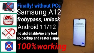 Samsung A12 FRP Bypass Android 11 without PC l New Method 2022