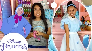 Transforming into Cinderella | DIY Halloween Costumes For Kids | Disney Princess