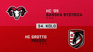 34.kolo HC 05 Banská Bystrica - HC Grotto Prešov HIGHLIGHTS