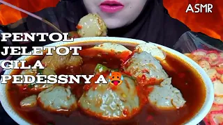 ASMR Mukbang|Bakso Pentol🍜|Kuah Jeletot🔥‼️