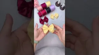 Grosgrain ribbon handmade hair bow tutorial