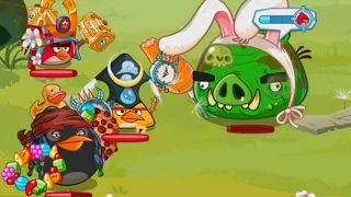 Angry Birds Epic: (The Golden Easter Egg Hunt) Easter Bunny Pig Boss Battle Gameplay