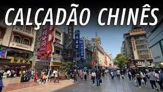 COMO É um CALÇADÃO ou RUA de COMPRAS em Shanghai? [FPV]  ::: 2 a Mais em Shanghai