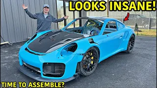 Stage 2 Of Painting Our Wrecked Porsche 911 GT2RS Conversion!!!