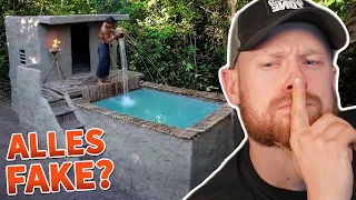 Alles nur FAKE? 🤔 Jungle Villa Swimming Pool "ALLEINE" bauen - Survival Builder | Fritz Meinecke