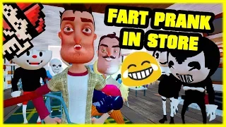 FART PRANK MY NEIGHBOR IN STORE | Hello Neighbor Mod