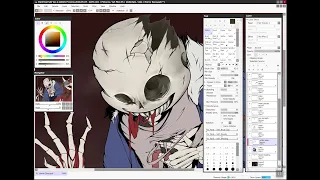 *GORE WARNING* Horror Sans AU *NO SOUND* - Unused Halloween Speedpaint