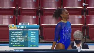 Nia Dennis Floor UCLA @ PAC 12 Championships 2021 9.900