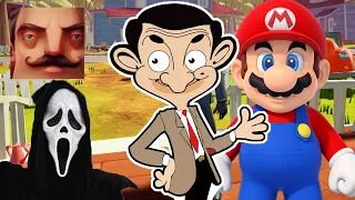 Hello Neighbor - New Secret Neighbor Mario Thanos GhostFace Mr Bean History Gameplay Walkthrough