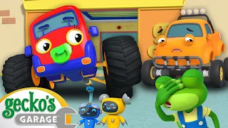 Baby Truck Monster Truck Mix Up | Monster Truck| Animal for Kids | Truck Cartoon | Gecko's Garage