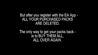 PSA: Installing the 'EA App' will DELETE all of your 'The Sims 4' packs