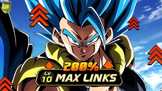 LOCURA MAXIMA! EZA 5 ANIVERSARIO GOGETA BLUE LR FULL LEVEL LINKS SHOWCASE | Dokkan Battle