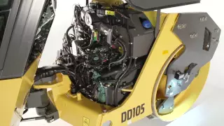 Volvo DD105 asphalt compactor: easy service access