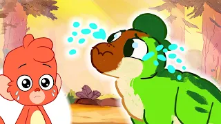 Club Baboo | Why is the baby Lambeosaurus crying? | He lost his Dino Mommy! | Learn Dinosaur Names!