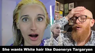 She wants hair like Daenerys Targaryen - Hairdresser reacts to a Hair Fail #hair #beauty