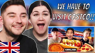 British Couple Reacts to Brits go to Costco for the first time! ft. Zach King