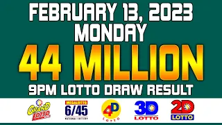 PCSO 9PM Lotto Draw Result Today February 13, 2023 Complete