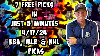 NBA, MLB, NHL Best Bets for Today Picks & Predictions Wednesday 4/17/24 | 7 Picks in 5 Minutes