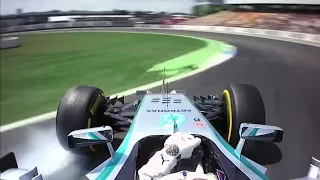 Lewis Hamilton onboard crash in qualifying German GP 2014